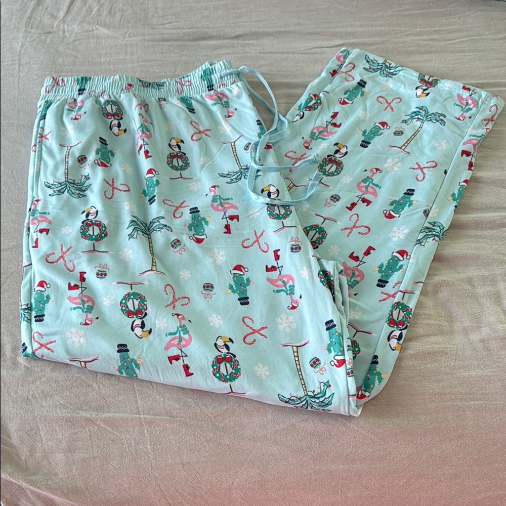 NWOT Holiday Penguin Palmtree, Pink flamingo Pajama Pants from Pajamarama